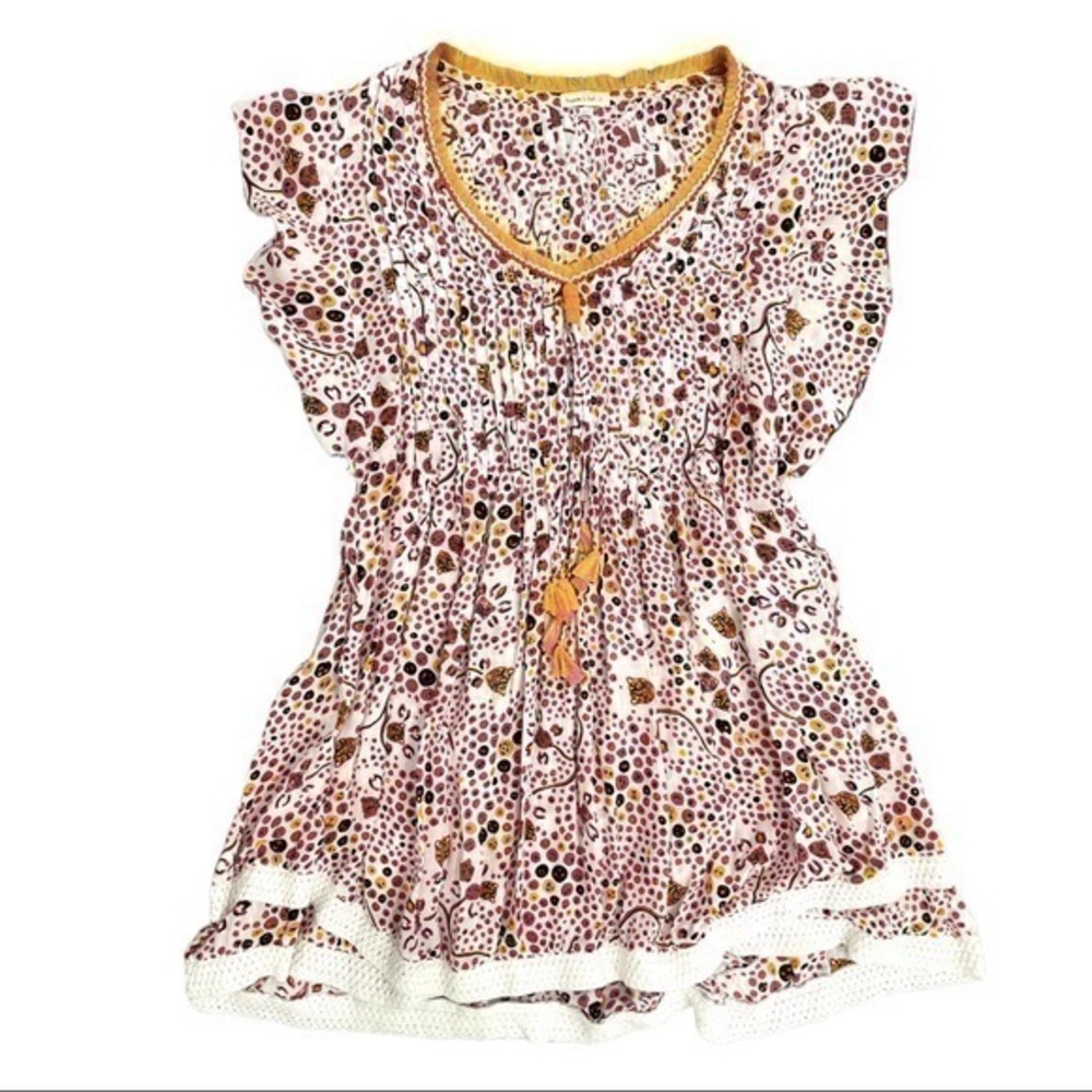 Poupette St Barth Sasha Animal Print Mini Dress Size Extra Small